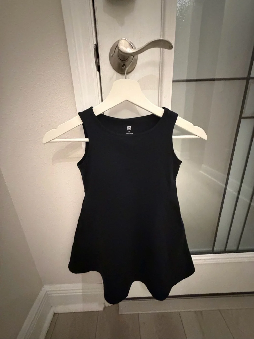 Uniqlo Girls Black Tank Dress - Classic Sleeveless Kids Dress